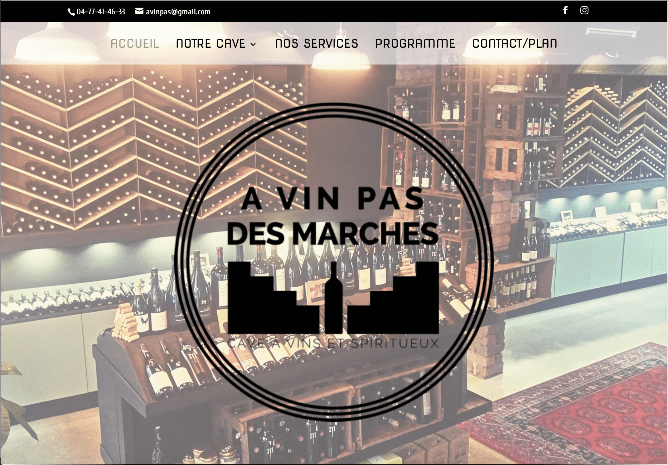 À vin pas des marches : Création de site web