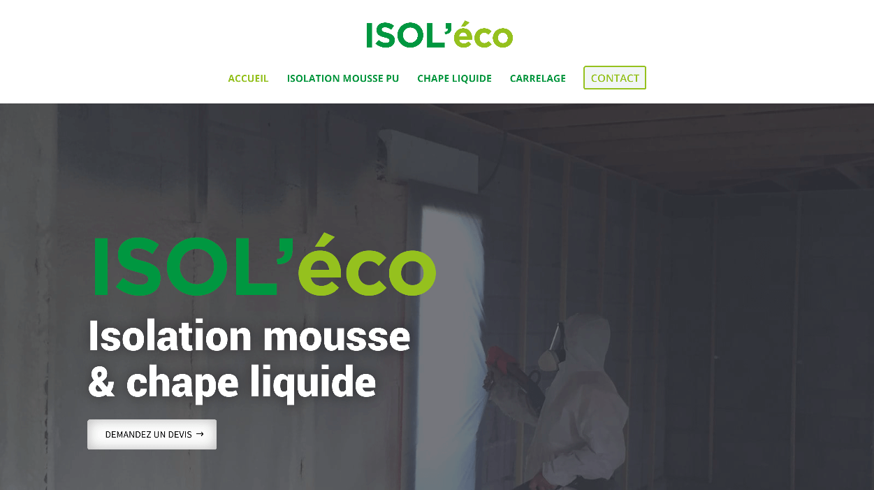 Isol’éco : Création d’un site web