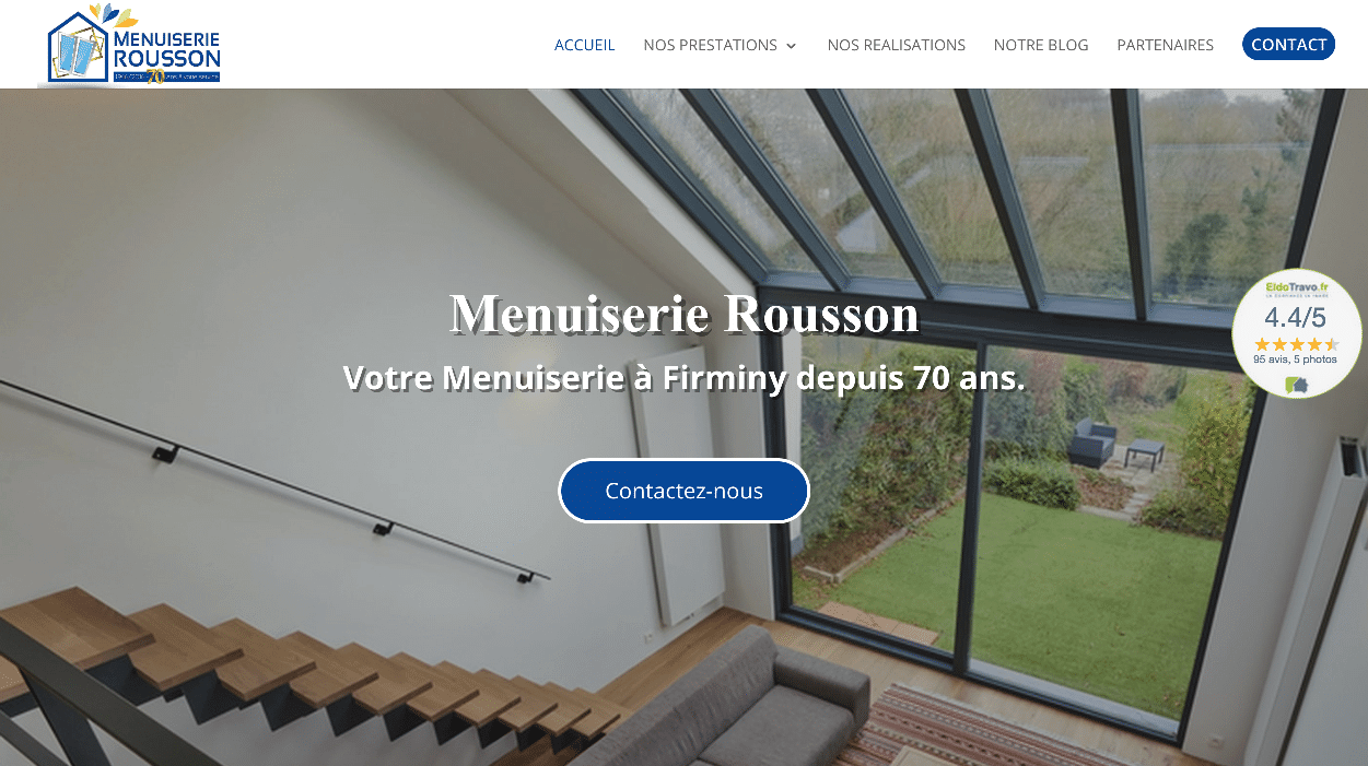 Menuiserie Rousson : Refonte de site internet
